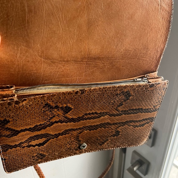 Vintage leather snake skin bag - Picture 6 of 7